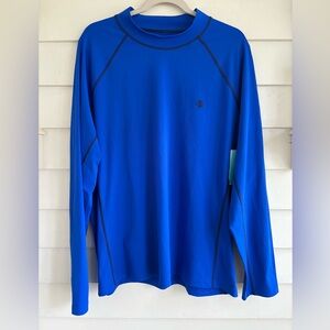 Coolibar Tulum Surf Long Sleeve Rash Guard Shirt Blue and Black Size XL …